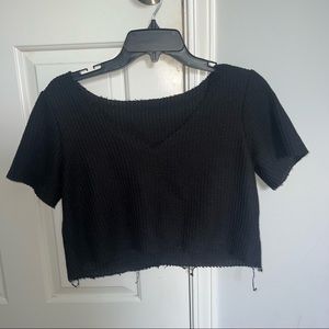 Black Crop top. Size Small
